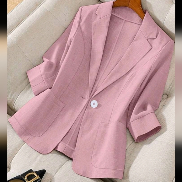 Jackets & Blazers - Women's Spring & Autumn Stand Collar Long Sleeve Casual Solid Color